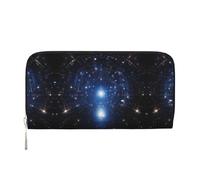 WZYCWB starry sky Leather clutch bags zipper wallets and card holders are perfect for travel or daily use, Starry Sky, One Size