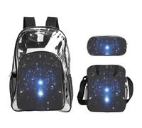 WZYCWB starry sky Printed backpack set | Lunch bag and pencil case | Perfect for work, business trips, and vacations.