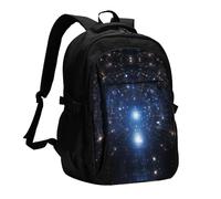 WZYCWB starry sky Printed laptop backpack, business men's commuter backpack, computer bag with USB port charging
