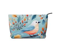 WZYCWB Stationary Bird Patterned Toiletry Storage Bag, Essential for organizing Cosmetics and Skincare Products.