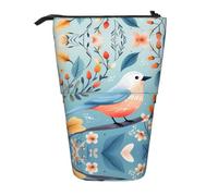 WZYCWB Stationary Bird Retractable Storage Container for Pen Holders, Makeup Brush Holders, or Coin Drawstring Bags.