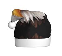 WZYCWB Stern bald eagle Patterned Santa hat, festive New Year's decorative hat, suitable for adults and children at Christmas parties.