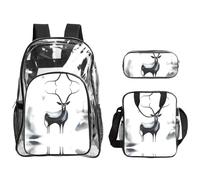 WZYCWB Strange antelope Printed backpack set | Lunch bag and pencil case | Perfect for work, business trips, and vacations.