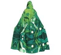 WZYCWB Strange Bird Patterned Hooded Cape | Perfect for Halloween, masquerade, and themed parties.
