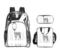 WZYCWB Strange Deer Printed backpack set | Lunch bag and pencil case | Perfect for work, business trips, and vacations.