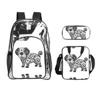 WZYCWB Strange Dog Printed backpack set | Lunch bag and pencil case | Perfect for work, business trips, and vacations.