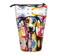 WZYCWB Strange Doodle Dog Retractable Storage Container for Pen Holders, Makeup Brush Holders, or Coin Drawstring Bags.