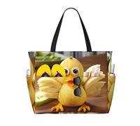 WZYCWB Strange Ducks Printed beach travel bag for swimming and fitness/supermarket shopping/seaside vacation