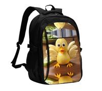 WZYCWB Strange Ducks Printed laptop backpack, business men's commuter backpack, computer bag with USB port charging