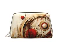 WZYCWB Strange Patterns Printed Leather Cosmetic Bag for Women - Stylish and Soft, Durable