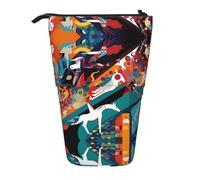 WZYCWB Strange Watercolor Retractable Storage Container for Pen Holders, Makeup Brush Holders, or Coin Drawstring Bags.