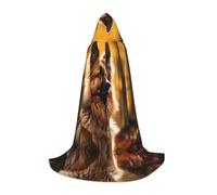 WZYCWB Strong shepherd dog Print S Hooded Cape | Cosplay Costume, Halloween Anime Party Prop