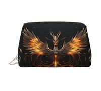 WZYCWB Stunning Phoenix Printed Leather Cosmetic Bag - Stylish and Portable Cosmetic Storage Bag