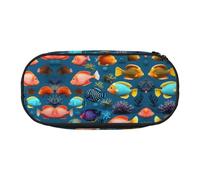 WZYCWB Submarine Reef Fish Large Capacity Pencil Bag - Multifunctional Storage Box, Portable and Durable Pencil Bag for Office and School Supplies