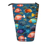 WZYCWB Submarine Reef Fish Retractable Storage Container for Pen Holders, Makeup Brush Holders, or Coin Drawstring Bags.