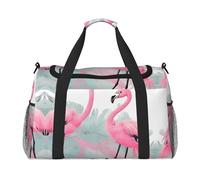 WZYCWB Submarine shark coral Handheld travel bag weekend bag fitness yoga bag suitable for fitness and other scenarios, Pink Flamingo, One Size
