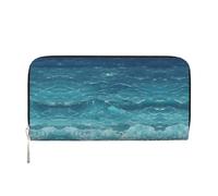 WZYCWB Submarine shark coral Leather clutch bags zipper wallets and card holders are perfect for travel or daily use, The Deep Blue Sea, One Size