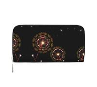 WZYCWB Submarine shark coral Leather clutch bags zipper wallets and card holders are perfect for travel or daily use, Starry Dandelion, One Size