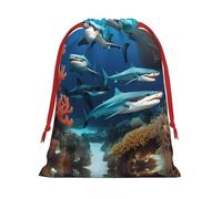WZYCWB Submarine shark coral M Printed Gift Bags - Perfect for Weddings, Christmas, Birthdays, and Parties - S - L