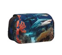 WZYCWB Submarine shark coral Portable Pencil Case ideal for organizing pens in the office or storing makeup brushes