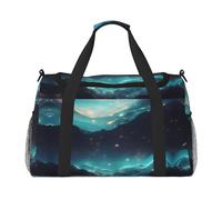 WZYCWB Submarine shark coral Printed fitness travel bag. Perfect for yoga training, short trips, and swimming gear., Science Fiction Stars, One Size