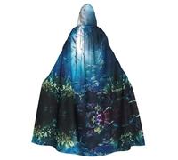 WZYCWB submarine world Patterned hooded cape, robe Cosplay costume for men and women, Halloween adult role play costume