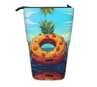 WZYCWB Summer Pineapple Fruit Printed Retractable Pen Holder for Dorm or Office use.