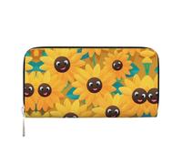 WZYCWB Sunflower Avatar Leather clutch bags zipper wallets and card holders are perfect for travel or daily use, Sunflower Avatar, One Size