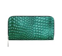 WZYCWB Sunflower Avatar Leather clutch bags zipper wallets and card holders are perfect for travel or daily use, Emerald Crocodile Leather, One Size