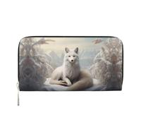 WZYCWB Sunflower Avatar Leather clutch bags zipper wallets and card holders are perfect for travel or daily use, Quiet Fox, One Size