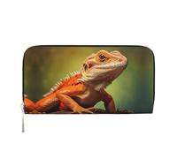 WZYCWB Sunflower Avatar Leather clutch bags zipper wallets and card holders are perfect for travel or daily use, Lively Lizards, One Size