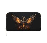 WZYCWB Sunflower Avatar Leather clutch bags zipper wallets and card holders are perfect for travel or daily use, Stunning Phoenix, One Size