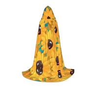 WZYCWB Sunflower Avatar Printed Hooded Cape | Cosplay Costume, Halloween Anime Party Prop - Medium