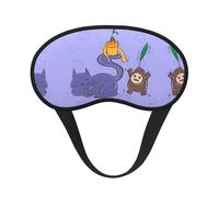 WZYCWB Sunflower Seeds and Cats Printed Sleeping Eye mask, Full Coverage, relieves Eye Fatigue