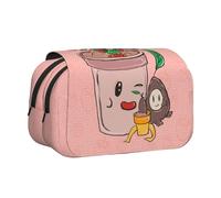 WZYCWB Sunflower seeds and strawberries Patterned Portable Pencil Case ideal for organizing pens in the office or storing makeup brushes