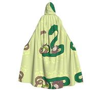WZYCWB Sunflower seeds earthworm snake Printed adult party decoration cape, Halloween hooded cape, unisex Halloween, carnival, masquerade, role play