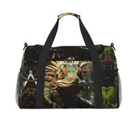 WZYCWB Sunflowers under the windowsill Handheld travel bag weekend bag fitness yoga bag suitable for fitness and other scenarios, Spiny Lizards, One Size