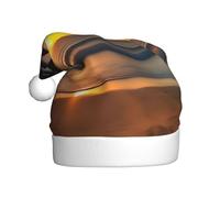 WZYCWB Sunset beach Adult Christmas hats and printed party hats are perfect for New Year's Christmas and family parties