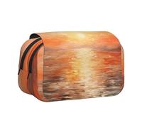 WZYCWB Sunset in Oil Portable Pencil Case ideal for organizing pens in the office or storing makeup brushes