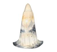 WZYCWB Sunset Mountain Illustration Printed Hooded Cape | Cosplay Costume, Halloween Anime Party Prop - Large