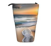 WZYCWB Sunset Over The Waves Printed Retractable Pen Holder for Dorm or Office use.