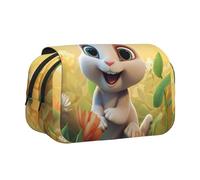 WZYCWB Surprise Bunny Portable Pencil Case ideal for organizing pens in the office or storing makeup brushes