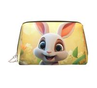 WZYCWB Surprise Bunny Printed Leather Cosmetic Bag - Stylish and Portable Cosmetic Storage Bag