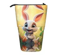 WZYCWB Surprise Bunny Printed Retractable Pen Holder Suitable for use as a Simple Cosmetic Bag, Wallet, etc.