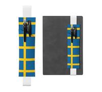 WZYCWB Swedish flag Adjustable Journal Bookmark, Leather Pen Holder Bookmark, Perfect for Back to School Christmas Gift Bookmark Leather Pen Holder,