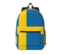 WZYCWB Swedish flag Printed backpack with pockets - suitable for work, business trips, travel, sports