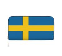 WZYCWB Swedish flag Printed zippered wallet perfect for travel, business, and everyday wear. Holds cell phones and cash.