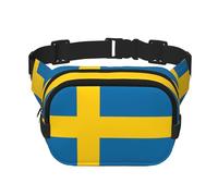 WZYCWB Swedish Flag Sports Waist Bag, Trendy and Fashionable Crossbody Bag, Lightweight Travel Small Bag