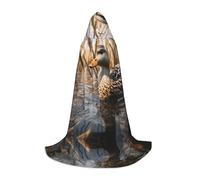 WZYCWB Swimming Mallard Ducks Printed Hooded Cape | Cosplay Costume, Halloween Anime Party Prop - Large