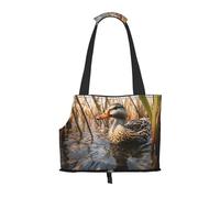 WZYCWB Swimming Mallard Ducks Printed Pet Shoulder Bag - Lightweight, Breathable Travel Small Pet Shoulder Bag